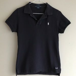 RALPH LAUREN Skinny Polo in Navy with White Pony